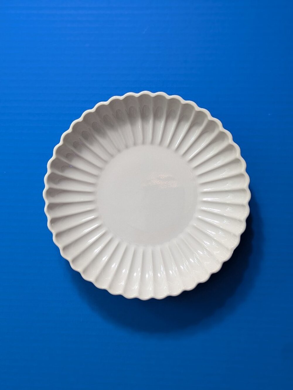 H&M Cream Fluted Stoneware Pasta/Salad Plate